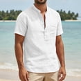 thumbnail image 7 of hotojiny Men's Casual Henley Shirt Breathable Short Sleeve Shirt for Mens Summer Beach T-Shirts Vacation Outfit, 7 of 7