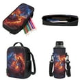 thumbnail image 3 of Xixirimido Fire Wolf Galaxy Pattern Kids School Backpack 4Pcs Bundle 17 Inch Bookbag, Insulated Lunch Box, Water Bottle Pouch, Pen Organizer Back to School Essentials, 3 of 6