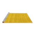 thumbnail image 2 of Ahgly Company Machine Washable Indoor Round Solid Yellow Modern Area Rugs, 7' Round, 2 of 4