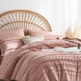 thumbnail image 4 of Davulos King Size Comforter Set Pink,7 Pieces Tufted Bed in a Bag Bohemian Bedding Sets with Comforter,Sheets,Pillowcases & Shams, 4 of 9