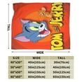 thumbnail image 3 of Tom And Jerry Blanket, Super Soft Throw Blanket For Bed Sofa Couch, Cozy Flannel Blanket For Bedroom Livingroom, 60"X50", 3 of 9
