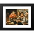 thumbnail image 2 of Follower of Eberhard Keil 24x18 Black Modern Framed Museum Art Print Titled - Young Men Playing Cards and a Bagpipe Player; Allegory of Hearing and Sight, 2 of 5