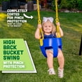 thumbnail image 5 of Deluxe High Back Full Bucket Toddler Swing with Exclusive Chain & Triangle Dip Pinch Protection and Carabiners for Easy Install&nbsp;- Blue - Squirrel Products, 5 of 6