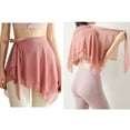 thumbnail image 2 of All-matching Mesh Wrap Dance Skirt for Girls Women Ballet Wrap Skirts Asymmetric Dance Skate Over Scarf Skirts Dancewear, 2 of 9