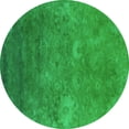 thumbnail image 1 of Ahgly Company Indoor Round Oriental Turquoise Blue Industrial Area Rugs, 7' Round, 1 of 4