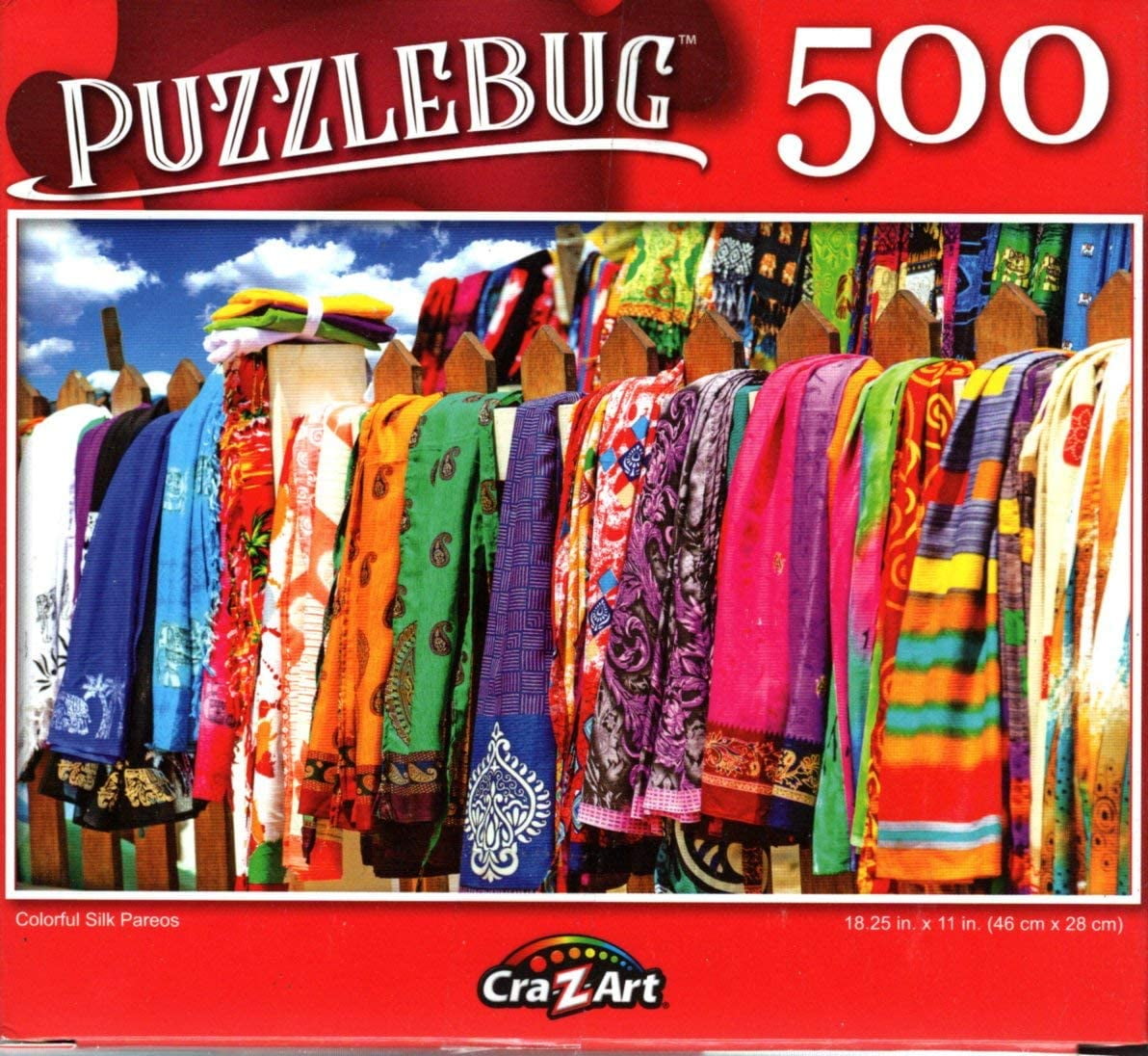 PUZZLEBUG CraZart 18.25" X 11" Puzzle 300 Piece COLORFUL FLOATING UMBRELLA ART 