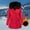 Red, variant on Women's Solid Color Button Long Sleeve Parkas Waist Bandage Zipper Hooded Outwear