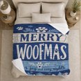 thumbnail image 5 of Merry Woofmas Holiday Dog Lover Rustic Dog Dad, Festive Pet Portrait Pattern, Warm Flannel Blanket for Cabin and Lodge, Dog Lovers Father's Day Gift, Pet Lover Home Decor, 5 of 9