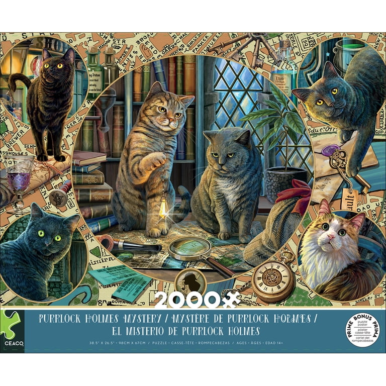 Ceaco 2000 Piece Purrlock Holmes Mystery (Lisa Parker
