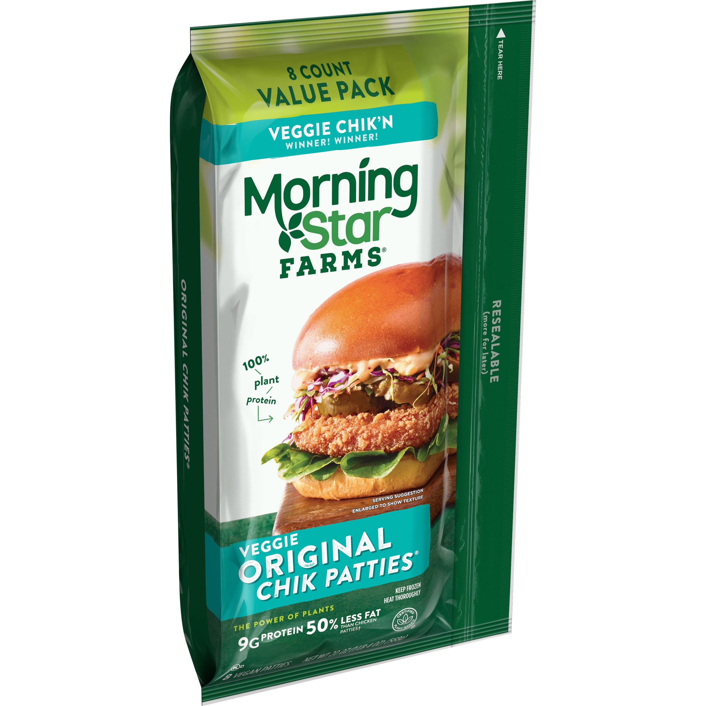 Buy MorningStar Farms Meatless Chicken Patties, Original, 20 Oz, Bag