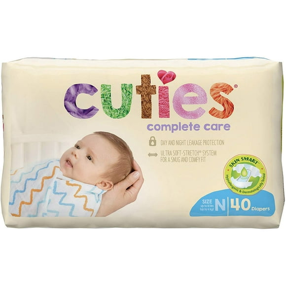 Pañales Cuties Complete Care para recién nacidos, 40 unidades