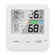 thumbnail image 1 of Medidor de humedad y temperatura digital Termómetro de plástico para interiores Higrómetro Alarma de pantalla grande con batería para oficina en casa TS-9909-W Jumpingount HA009466-01B, 1 of 6