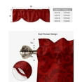 thumbnail image 6 of Winter Christmas Retro Red Pattern Window Curtain Living Room Kitchen Cabinet Tie-up Valance Curtain Rod Pocket Valance, 6 of 6