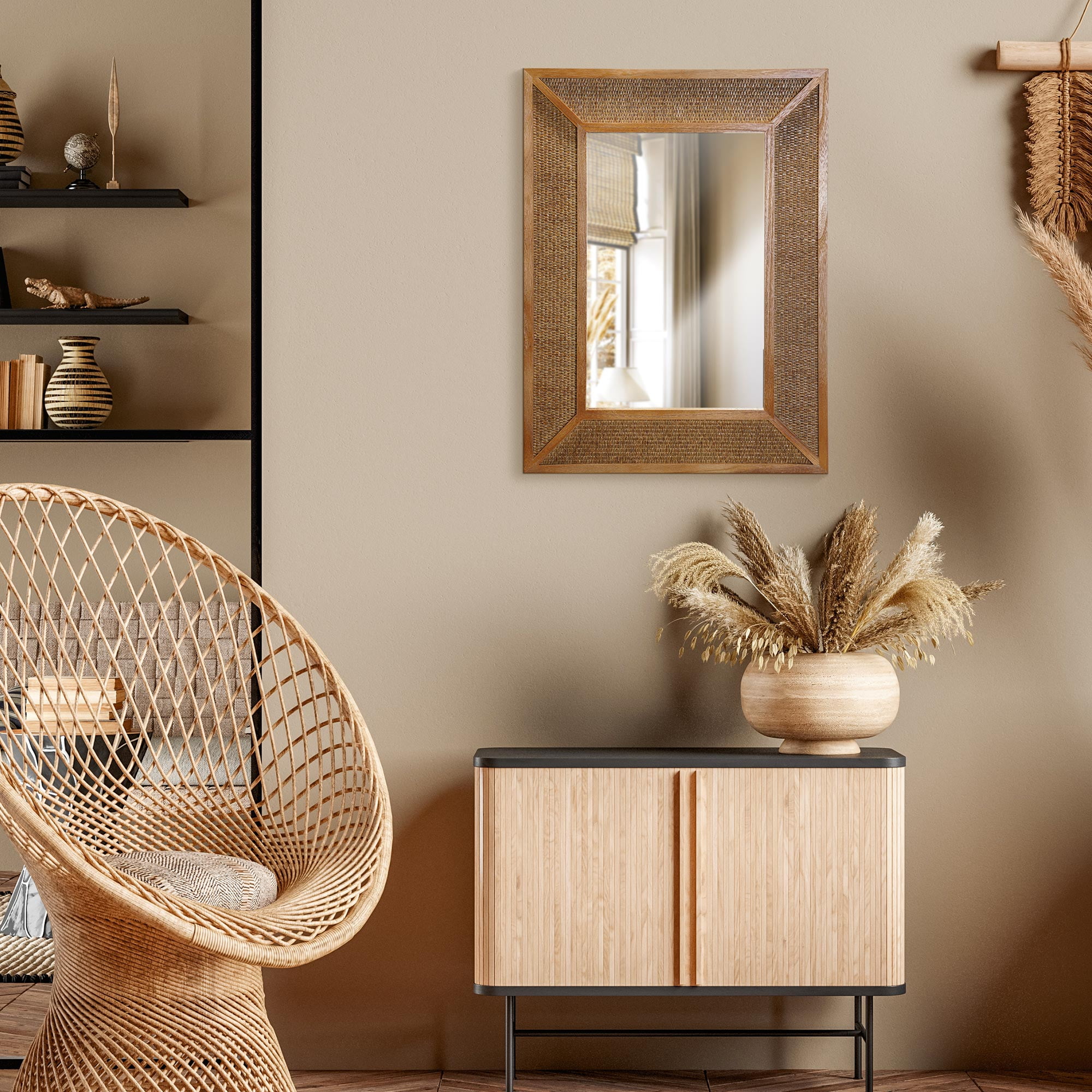 Crystal Art Gallery Wall Mirror - Brown Frame - 18 x 24