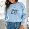 thumbnail image 2 of Hanukkah Sweatshirt, Love Peace Latkes, 2 of 7