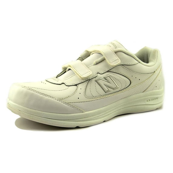 New Balance Mens Hook and Loop Leather Walking Shoes White 14 Extra Wide (E+)