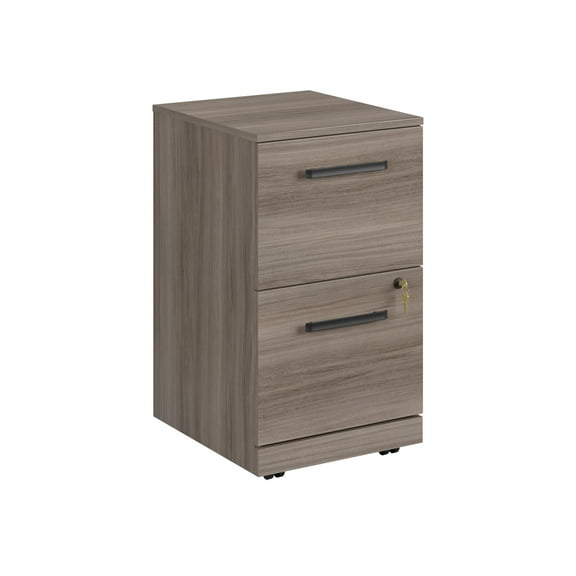 Sauder Affirm Engineered Wood 2-Drawer Mobile Filing Cabinet in Hudson Elm/Brown