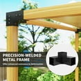 thumbnail image 5 of Outsunny DIY Pergola Kit, Pergola Brackets with 3-Way & 4-Way Corner Brackets and Post Base for 4"x4" (Actual 3.6"x3.6") Lumber, 8 PCS, 5 of 9