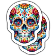 Colorful Skull Sticker Set, Day Of The Dead Skull Decal Pack, Sugar Skull Stickekindle Sticker, Stickers For Tablet, College Gift, Scrapbook Stickers, Gratitude Stickers, Quote Stickers