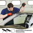 thumbnail image 3 of Car Windshield Assembly and Disassembly Glass Cutting Wire + Handles Kits, 3 of 5