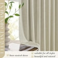 thumbnail image 6 of Full Blackout Linen Curtains 108 Inch Long Natural Thermal Insulated Drape Back Tab Drapes Room Darkening Noise Reducing Black Out Curtain for Bedroom 2 Panels Set W50, 6 of 15