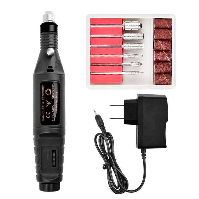 Herramientas para uñas, mini lijadora eléctrica, máquina de uñas portátil, pieza de uñas, amoladora de uñas, juego especial