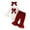 #4 Red, variant on Clothes Set For Toddler Baby Girl Baby Girls Long Ruffled Sleeve Solid Romper Tops Flower Print Suspender Pant With Headbands 3Pcs A Casual Toddler Girl Outfits 6 Months-9 Months