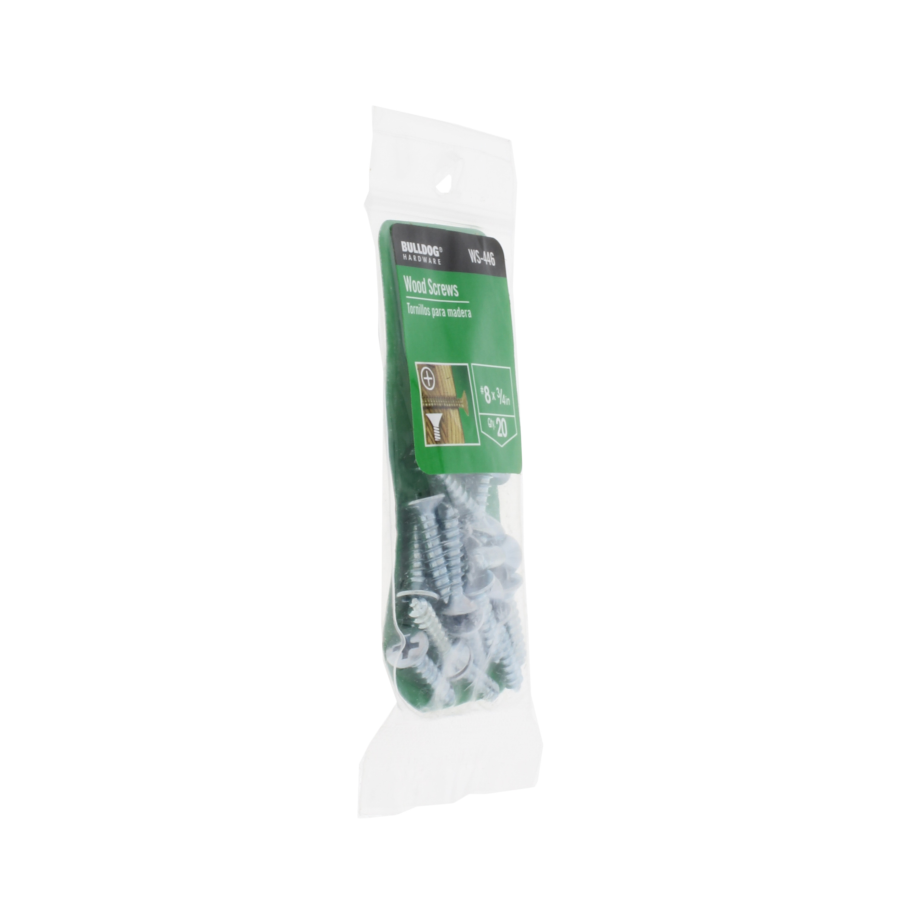 Bulldog Hardware #8 x 3/4 in. Phillips Flat Head Wood Screw, Zinc Plated (20 Pack)