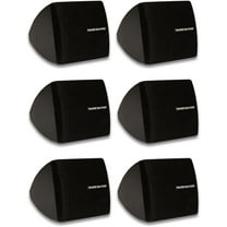 Theater Solutions TS30B Mountable Indoor Speakers Black Bookshelf 3 Pair Pack