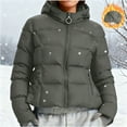 thumbnail image 2 of Ashirexll Womens Puffer Coats, Winter Coats for Women, Fall and Winter Solid Color Hooded Zipper Windproof Warm Coat, 2 of 7