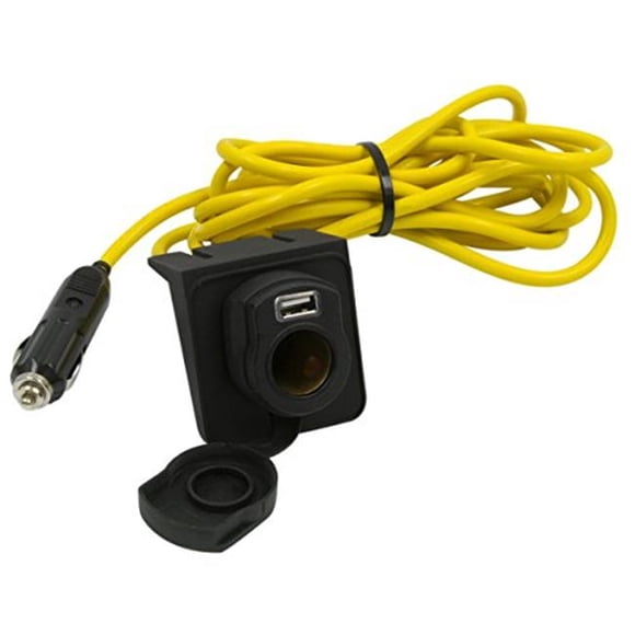 Wilson Antennas 305203ECUSB 12 ft. Extension Cord with Adapter & USB Port, 12 V