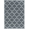 thumbnail image 3 of 9x12 Water Resistant, Large Indoor Outdoor Rugs for Patios, Front Door Entry, Entryway, Deck, Porch, Balcony | Outside Area Rug for Patio | Charcoal, Geometric | Size: 8'9'' x 12'3'', 3 of 10