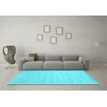 thumbnail image 3 of Ahgly Company Indoor Square Solid Light Blue Modern Area Rugs, 3' Square, 3 of 4