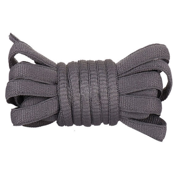Santimon 2 Pairs Oval Cotton Shoelace for Canvas Sneakers Boots Athletic Shoes 51" Dark Grey