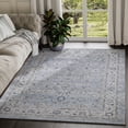 thumbnail image 2 of Troy Vintage Light Blue Traditional Soft Rug Blue 7'9" x 10'2" Latex Free Oriental, Border 7' x 9' Living Room, Bedroom, 2 of 5
