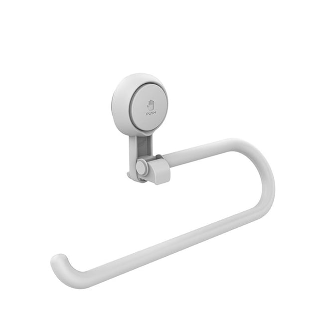 Eoozwa Towel Rack Toilet Paper Holder Stainless Steel No Punching for Bathroom Kitchen Roll Storage Shelf 360 Degree Rotation Space Saver