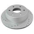thumbnail image 4 of Geelife Performance Drilled Slotted Rotor & Posi Ceramic Brake Pad Front & Rear, 4 of 6