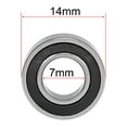 thumbnail image 4 of Uxcell 0.28''x0.55''x0.2'' Deep Groove Ball Bearings Z2 Double Sealed Roller Chrome Steel  Silver Tone 2pcs, 4 of 4