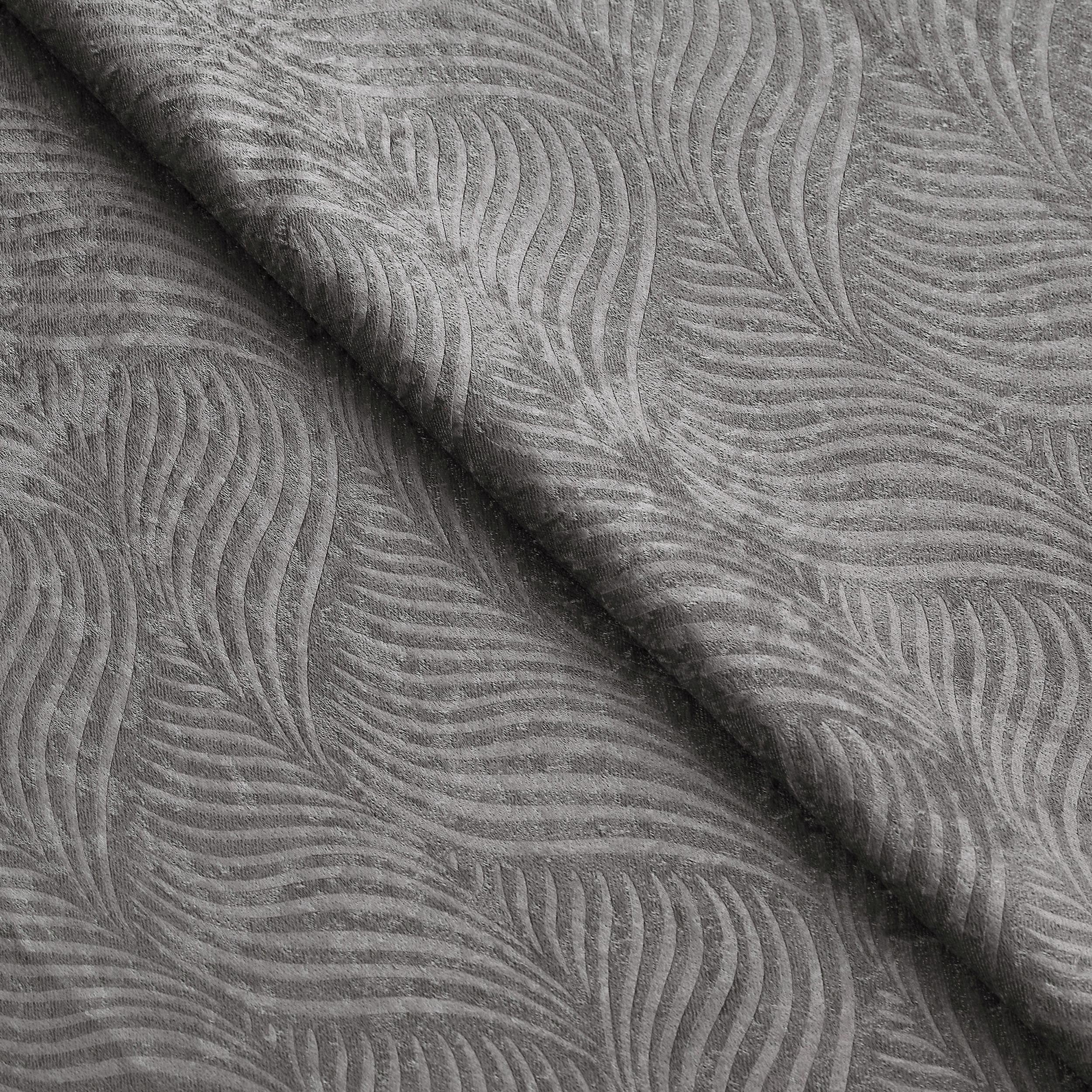 Superior Wave Blackout Grommet Curtains Panel Set, Silver, 42" x 108"