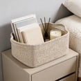 thumbnail image 1 of HaoXun 10L Rectangular Rope Storage Basket with Handles - 32.5x22.5x14cm Nylon Woven Organizer for Home Nursery, 1 of 6