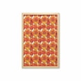 thumbnail image 1 of Orange Wall Art with Frame, Big Flourishing Bohemian Poppies on the Antique Background Graphic Design, Printed Fabric Poster for Bathroom Living Room, 23" x 35", Burnt Orange White, by Ambesonne, 1 of 2