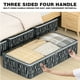 thumbnail image 4 of Bolsa de almacenamiento bajo la cama con parte superior transparente - cremallera de 3 lados y 4 asas para fácil acceso, organizador grande no tejido para colchas, ropa y artículos esenciales para, 4 of 9