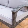 thumbnail image 2 of Noble House DelFino Cushions Wicker Outdoor Loveseat - Grey/Silver, 2 of 2