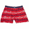 Budweiser Beer Repeating Text Brand SAXX Men's Boxer Briefs-Large (36-38)