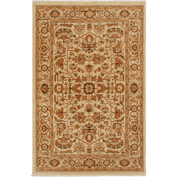 Unique Loom Dorcester Traditional Vintage Area Rugs, Beige/Blue/Brown, 5' 0 x 8' 0