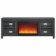 thumbnail image 6 of Evelyn&Zoe Quincy Rectangular TV Stand with 26" Crystal Fireplace for TV's up to 75", Charcoal Gray, 6 of 12