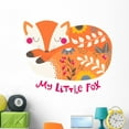 thumbnail image 1 of Illustration with Sleeping Fox Wall Decal Wallmonkeys Peel and Stick Animal Graphics (48 in H x 48 in W) WM502850, 1 of 4