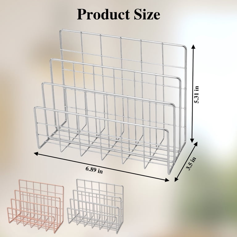 2-Pack Metal Mail Organizer with 3 Compartments photo 5
