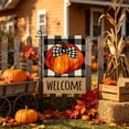 thumbnail image 5 of DefiDgd 12x18inch Bow Pumpkin Pattern Garden Flag,Double Sided Fall Yard Banner Decorative Flag for Thanksgiving Lawn Porch Patio Outdoor Garden Holiday Home Decoration(E), 5 of 6