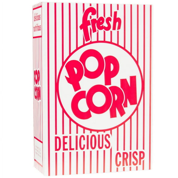 Gold Medal #4 Take Home Popcorn Box Red and White, 6.25" Length x 2.375" Width x 10" Depth | 250/Case